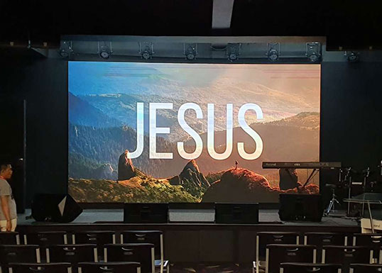LED Wall backdrop used for praise and worship